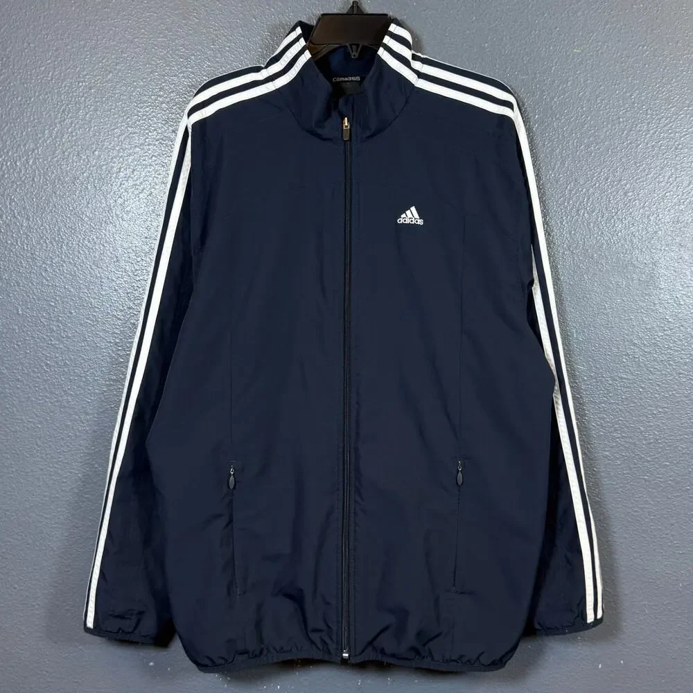 Adidas M men’s blue light Olympic full zip jacket outdoor streetwear